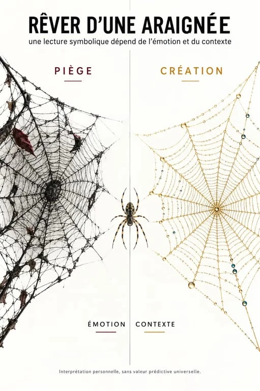 Rêver d’araignées signification spirituelle : toile entre piège et création