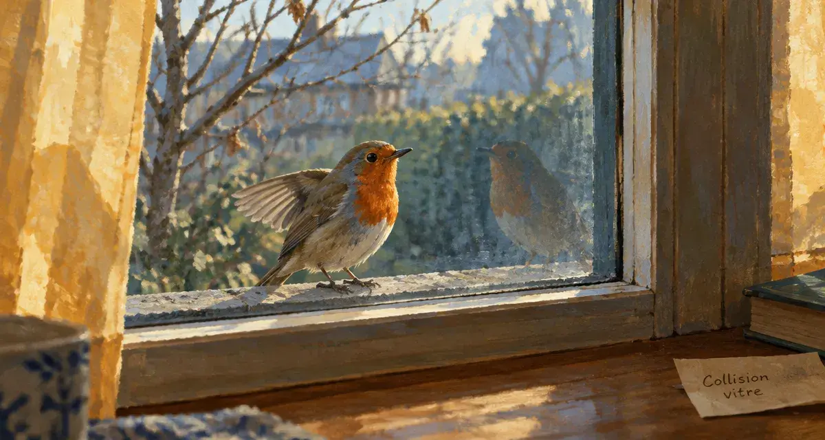 Oiseau qui tape contre la vitre : signification spirituelle